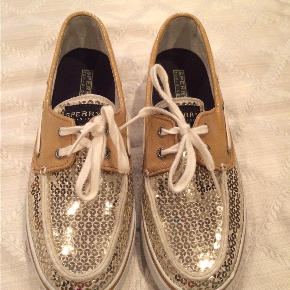 Sperry Top Siders Bahama Gold Sequins